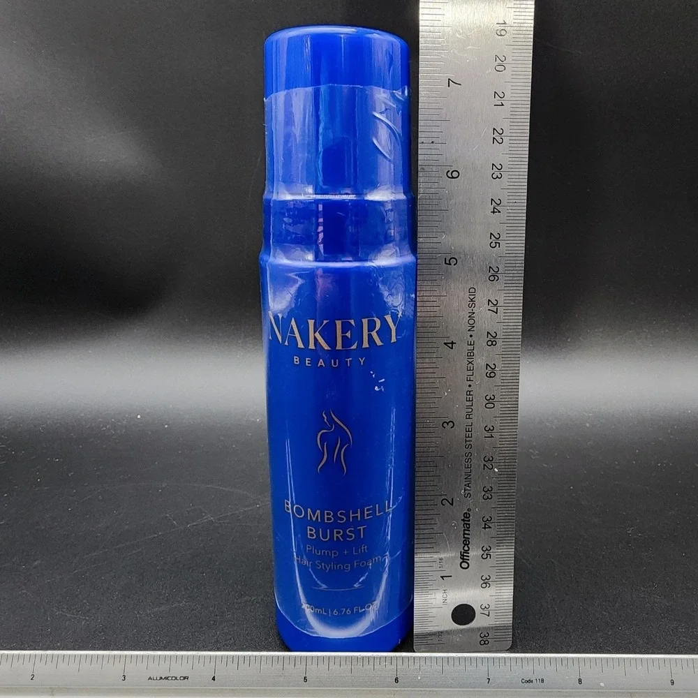 Nakery 6.76oz Blue Bombshell Burst Plump Lift Hair Styling Foam Vol. Mousse